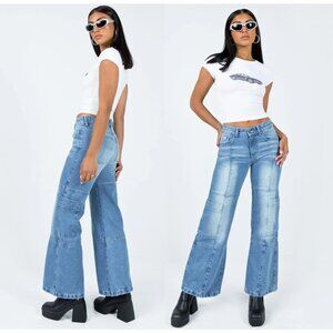 NEW! The Ragged Priest Low Rise Dad Skater Utility Jean in Light Blue (Size 2)
